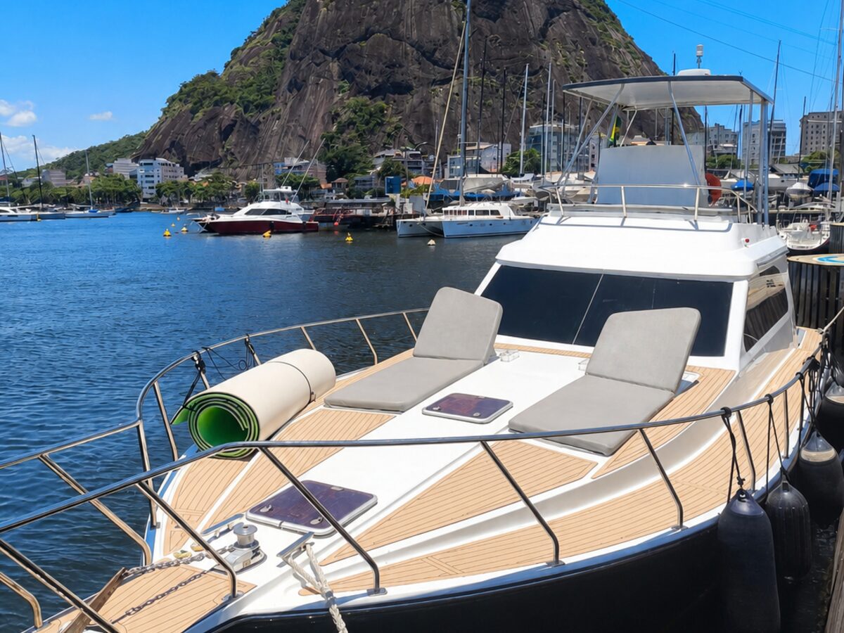 WeBoat Mares 50 - Lancha de 50 pés com o Pão de Açúcar ao fundo