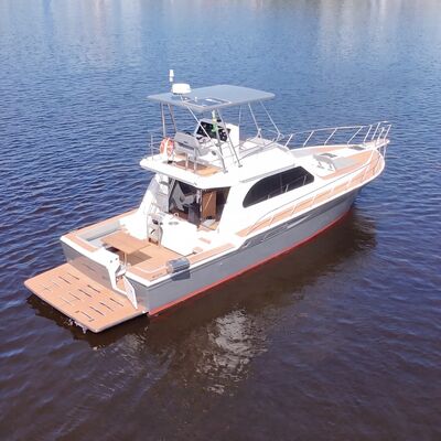 WeBoat Mares 50 - Vista aérea da popa com plataforma de banho